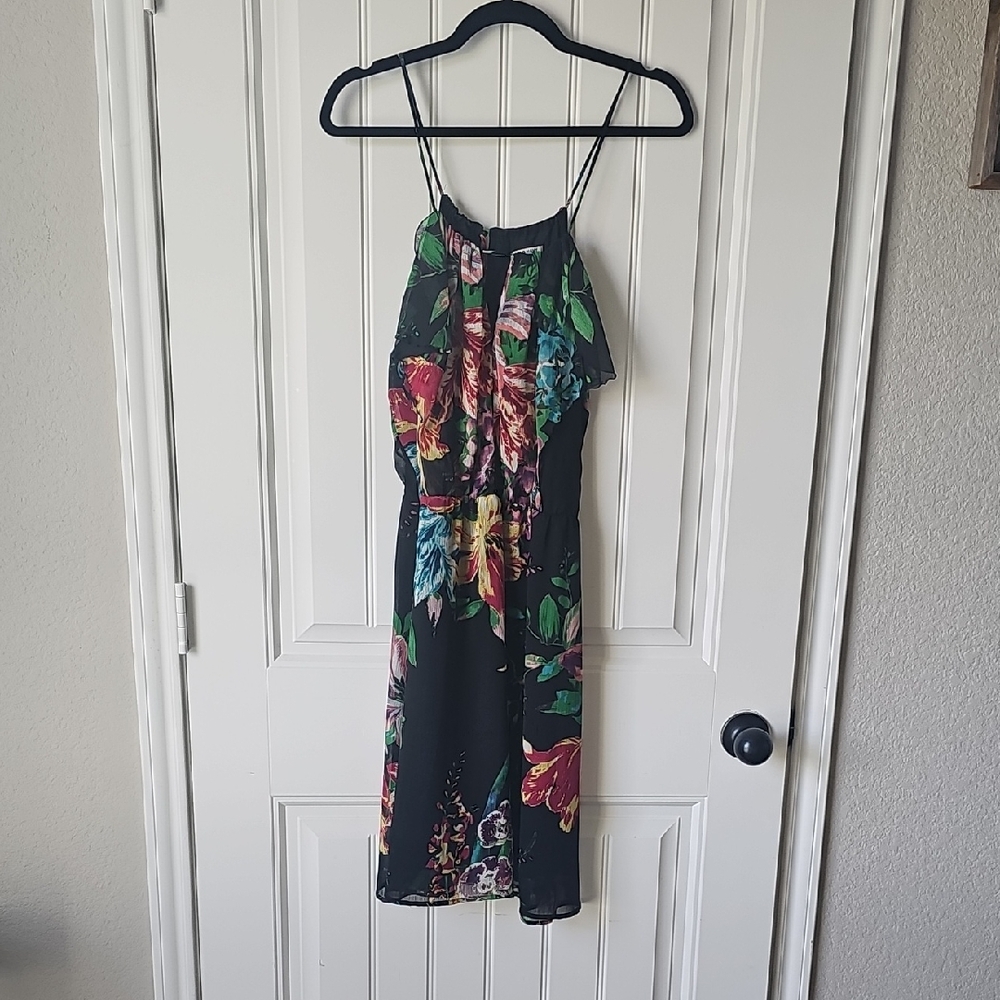 OLD NAVY Floral Black Dress